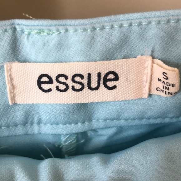 Essue Pale Blue Polyester Ankle Pants.  Size Small - Picture 3 of 3